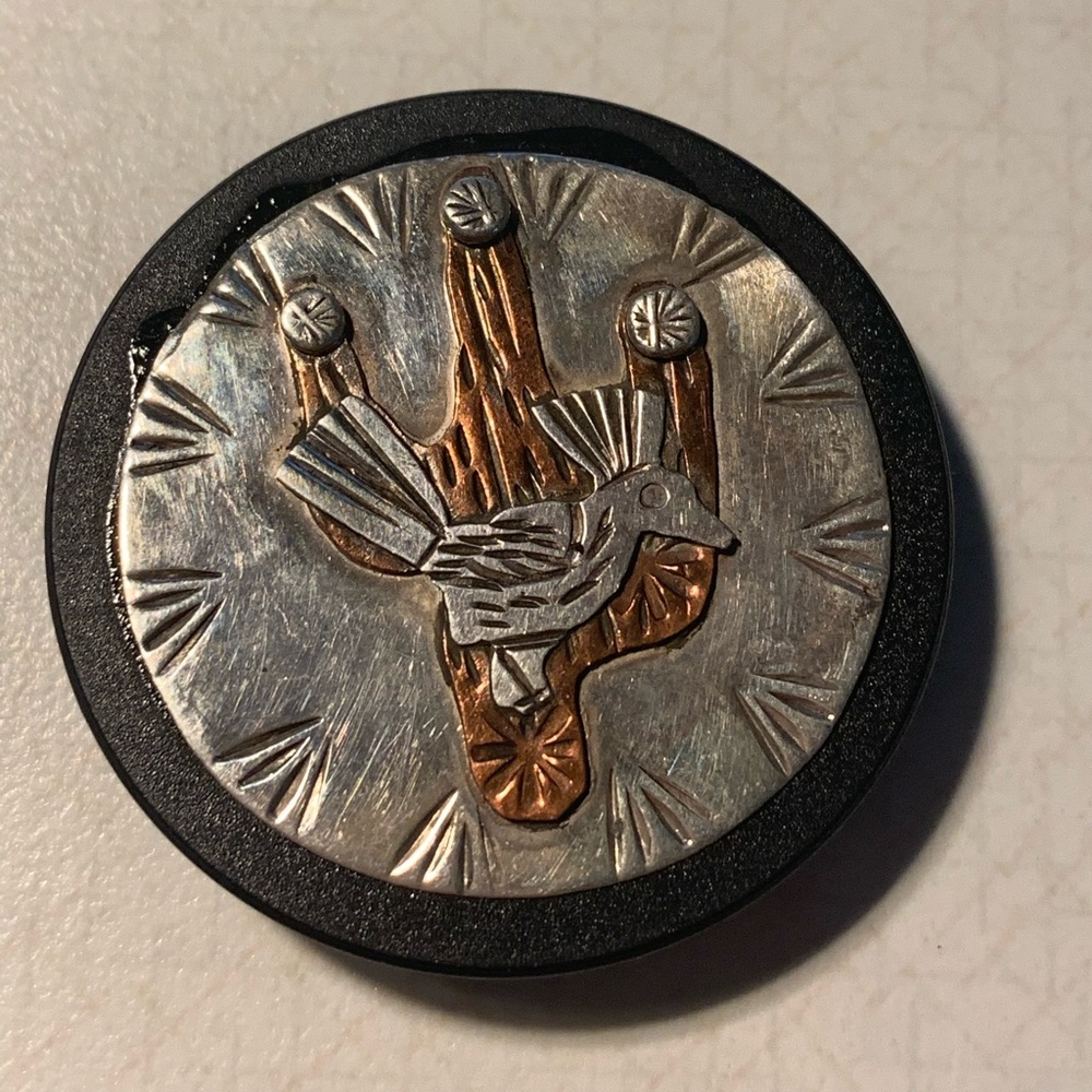 🇺🇸SOLD🇺🇸Cell Holder Copper, Sterling Roadrunner